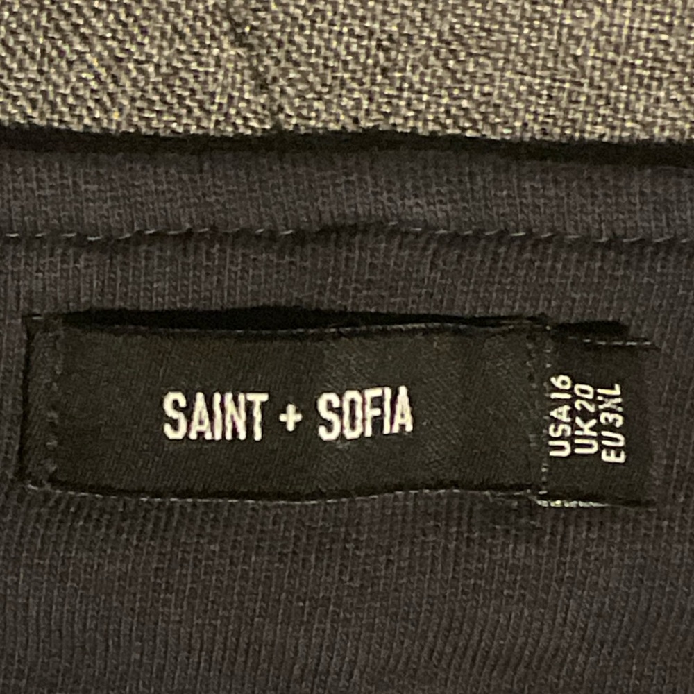 Saint + Sofia Organic Cotton Biker Jacket in Navy Red/Orange Stripe - Picture 9 of 10